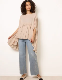 Gathered Oversized Top