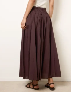 Gathered Panel Maxi Skirt
