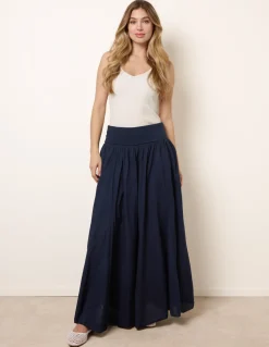 Godet Hem Jersey Waist Skirt