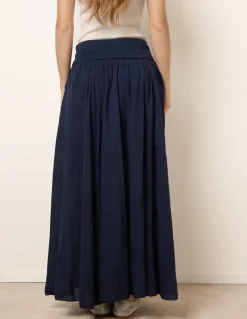 Godet Hem Jersey Waist Skirt