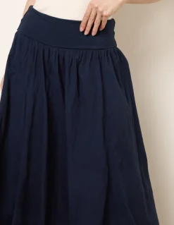 Godet Hem Jersey Waist Skirt