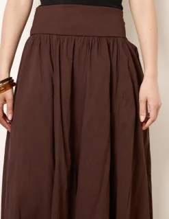 Godet Hem Jersey Waist Skirt