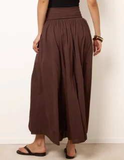 Godet Hem Jersey Waist Skirt