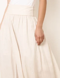 Godet Hem Jersey Waist Skirt