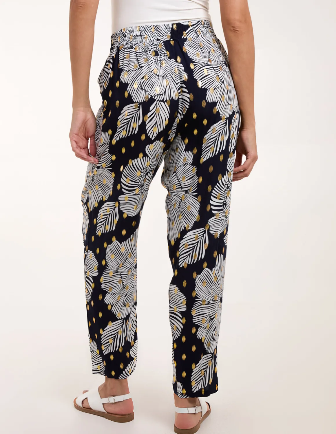 Gold Foil Printed Trousers