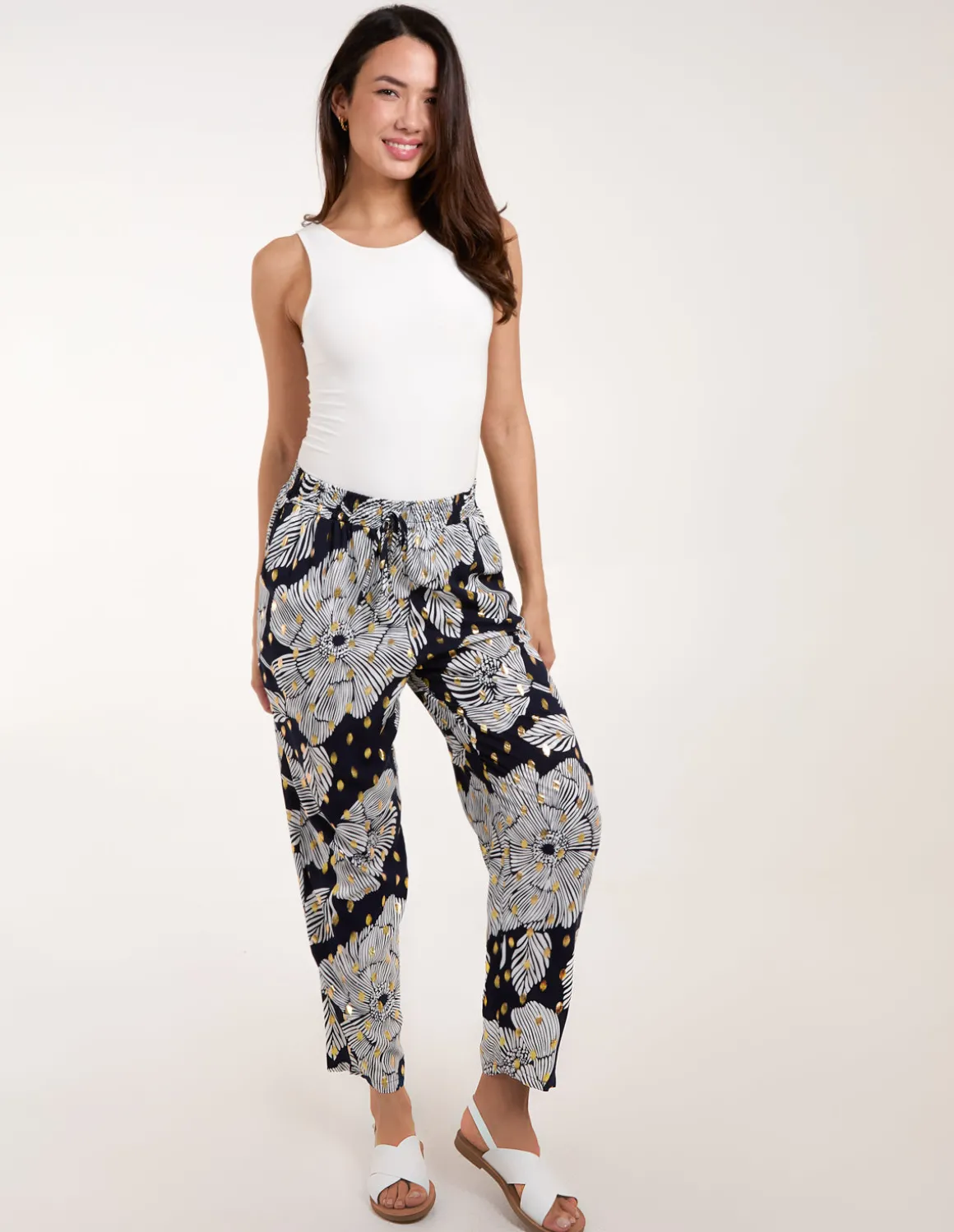 Gold Foil Printed Trousers