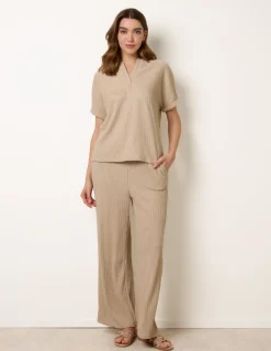 Grandad Collar Oversized Top