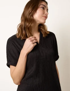 Grandad Collar Oversized Top