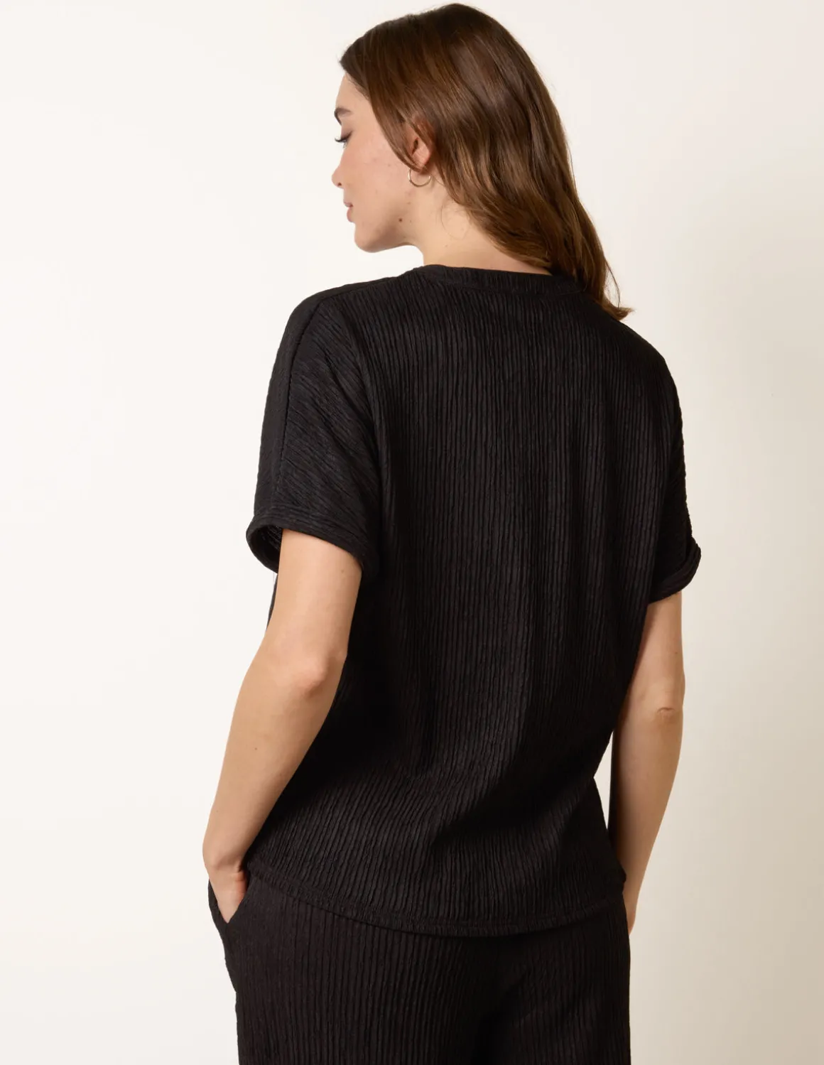 Grandad Collar Oversized Top