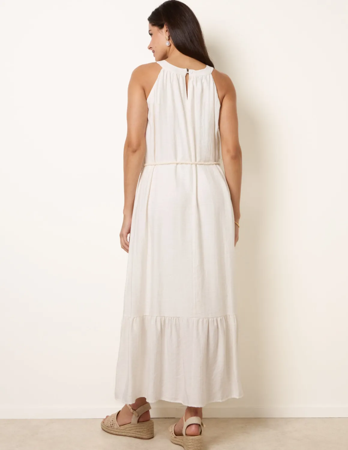 Halter Neck Embroidered Dress