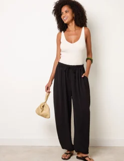Harem Drawstring Waist Balloon Trousers