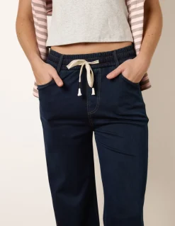 Herringbone Tie Up Stretch Trousers