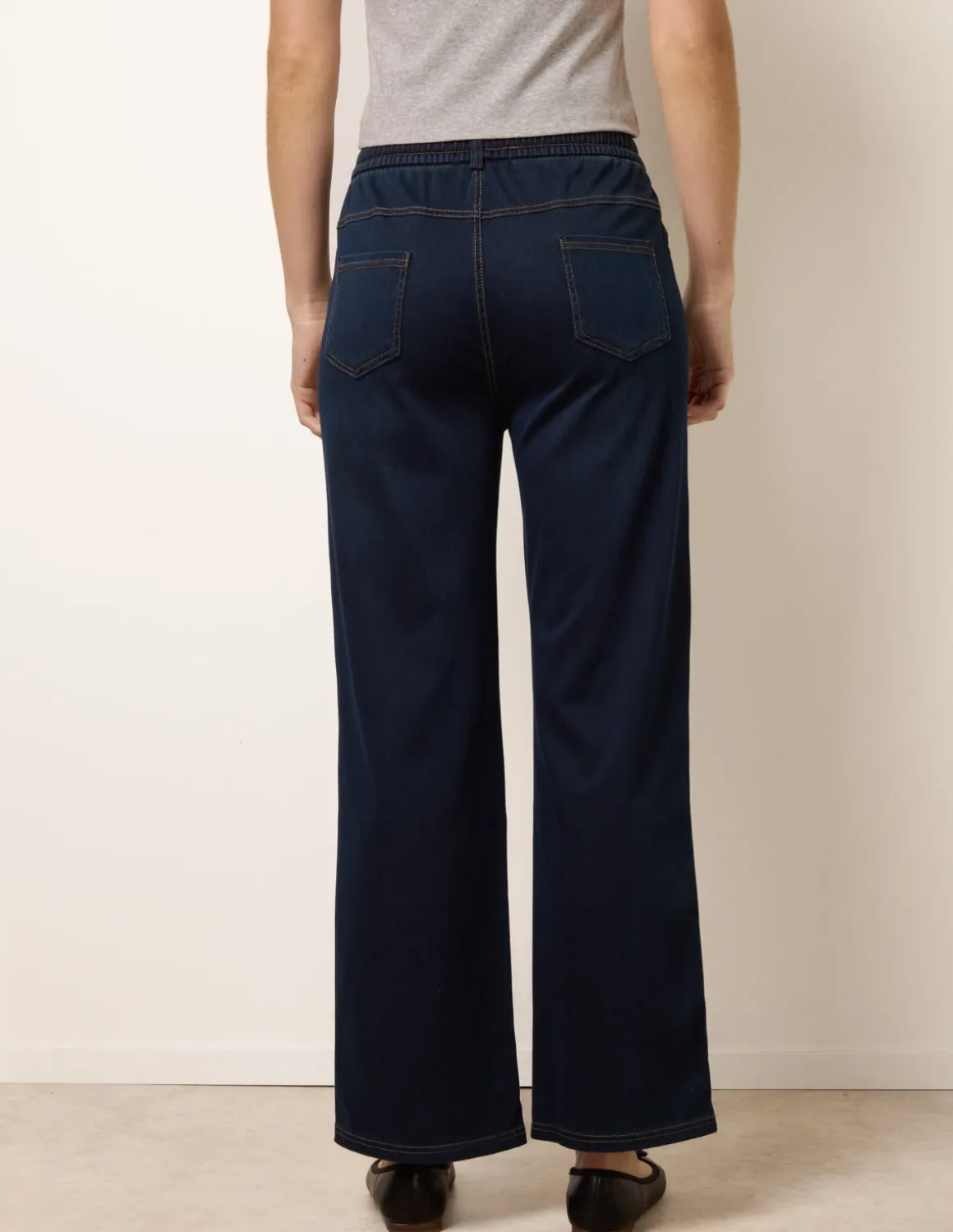 Herringbone Tie Up Stretch Trousers