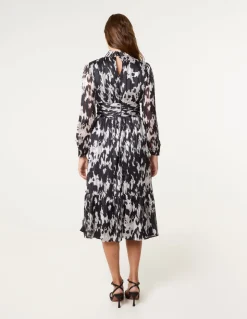 High Neck Midi Dress