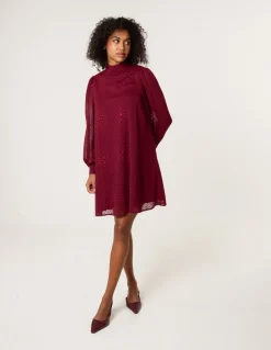 High Neck Shift Dress