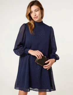 High Neck Shift Dress