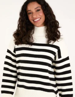 High Neck Striped Jumper