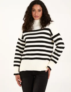 High Neck Striped Jumper