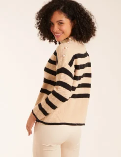 High Neck Striped Jumper