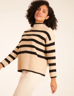 High Neck Striped Jumper
