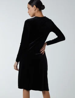 High Neck With Keyhole Detail & Long Sleeve Dress
