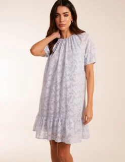 Jacquard Smock Mini Dress