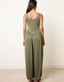Jersey Balloon Leg Jumpsuit With Pockets