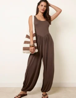 Jersey Balloon Leg Jumpsuit With Pockets