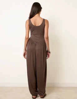 Jersey Balloon Leg Jumpsuit With Pockets