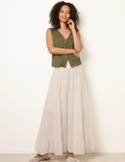 Jersey Band Tiered Skirt