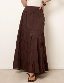 Jersey Band Tiered Skirt