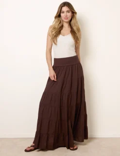 Jersey Band Tiered Skirt