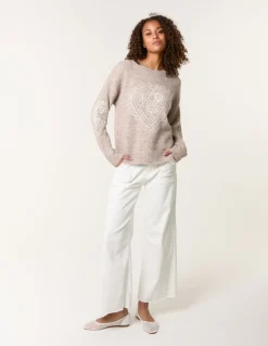Jumper With Embroidered Heart