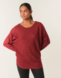 Jumper With Silver Rhinestones