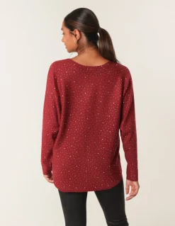 Jumper With Silver Rhinestones