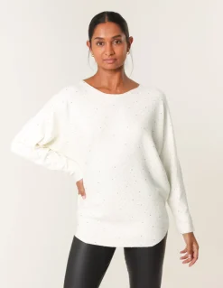 Jumper With Silver Rhinestones