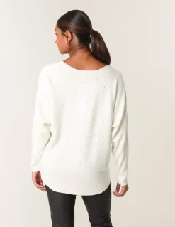 Jumper With Silver Rhinestones
