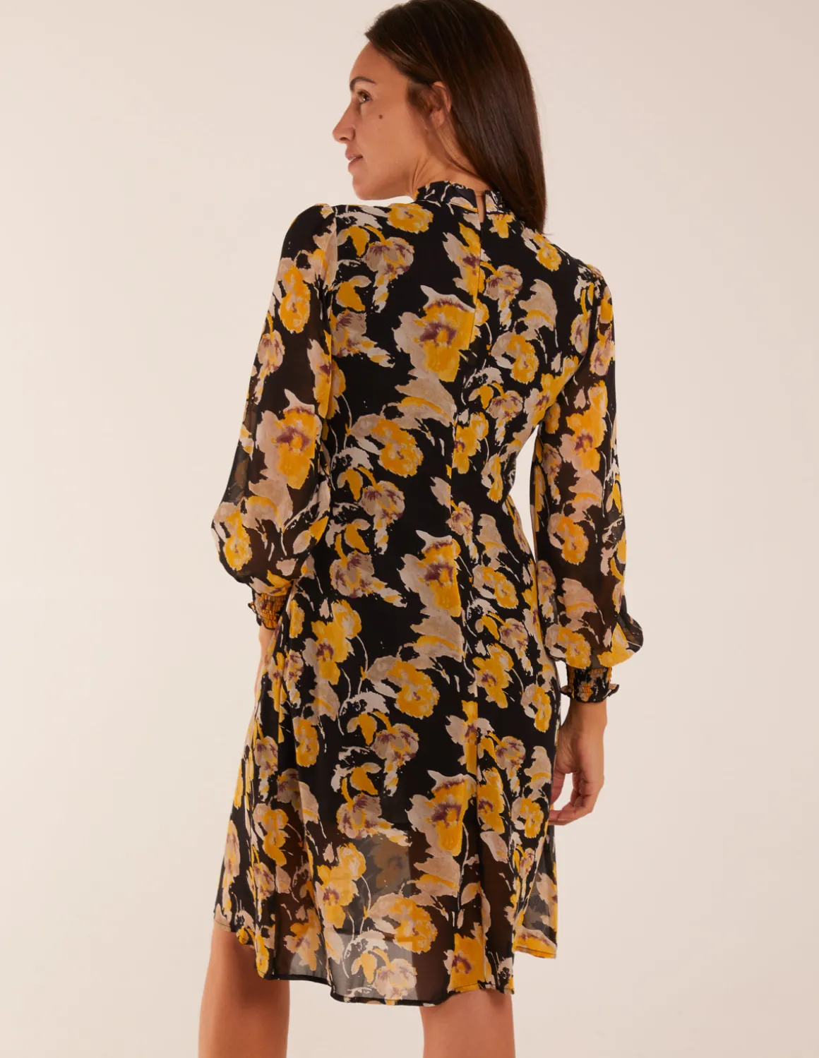 Keyhole High Neck Dress