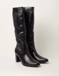 Knee High Leather Look Boots