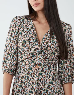 Knot Front Keyhole Dress