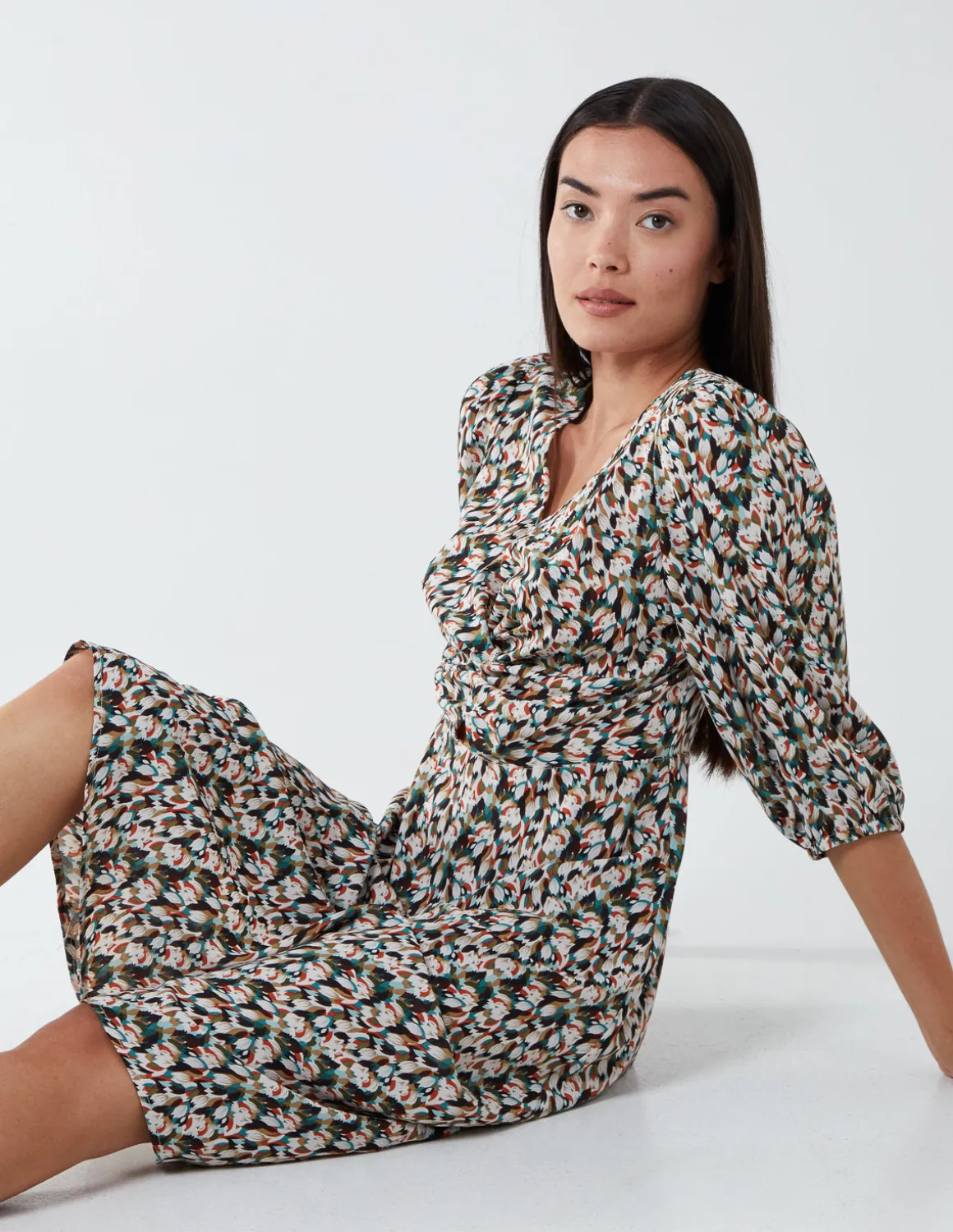 Knot Front Keyhole Dress