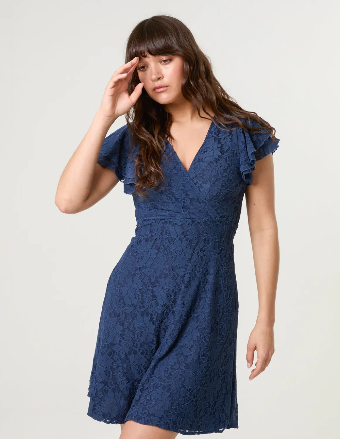 Lace Angel Sleeve Dress
