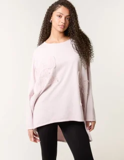 Lace Bow Sweat Top