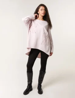 Lace Bow Sweat Top
