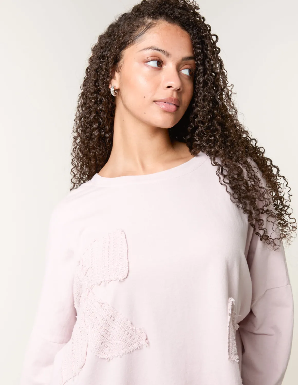 Lace Bow Sweat Top