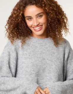 Lace Detailed Crew Neck Jumper