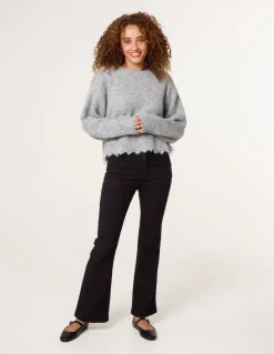 Lace Detailed Crew Neck Jumper
