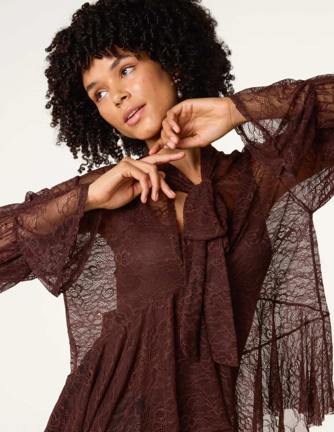 Lace Pussybow Blouse