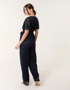 Lace Wrap Over Jumpsuit