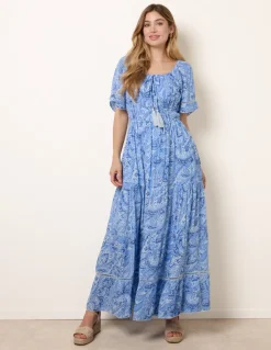 Ladder Trim Detailing Bardot Dress
